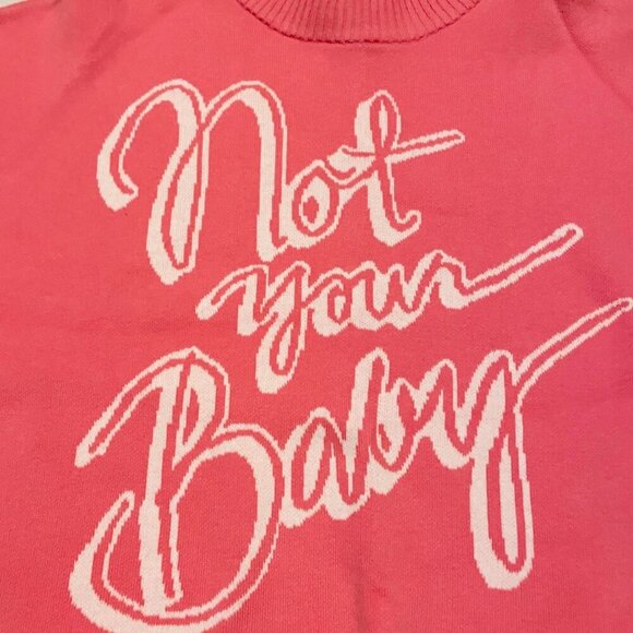 H&M Not Your Baby Pink Knit Sweater Womens Size Medium - Picture 2 of 16